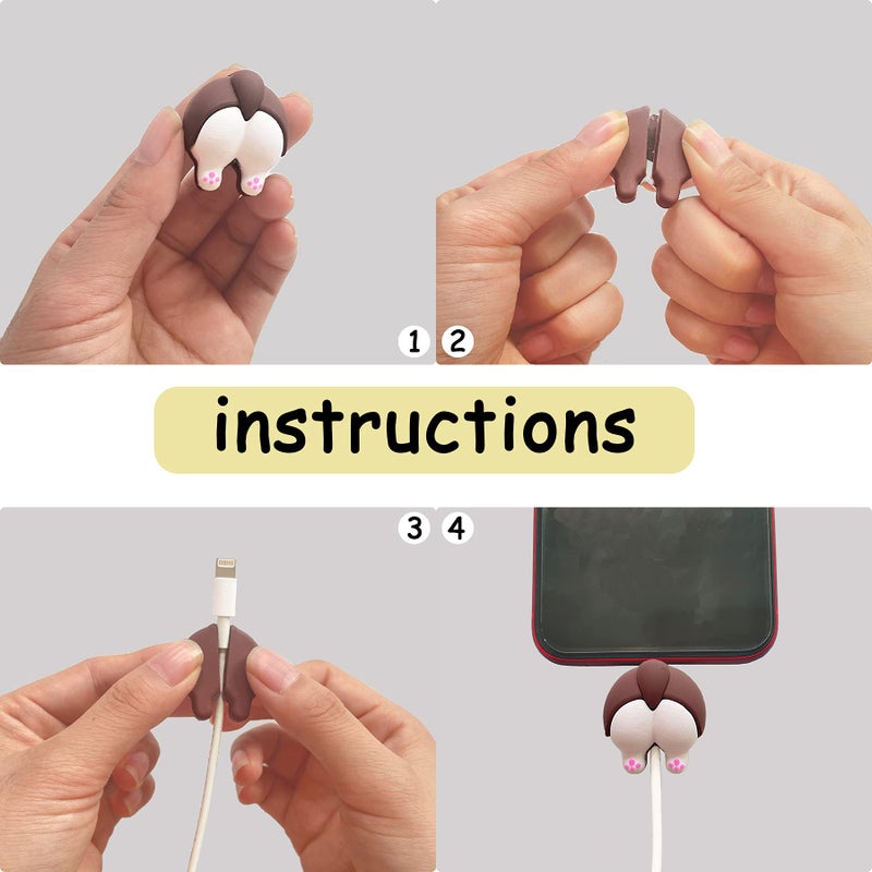 ZAKVOOR 15 Pack USB Charger Protector, Cute Animal & Fruit Design, Protects & Decorates USB Cables, Compatible with Smartphones, Tablets & Computers - Image 5