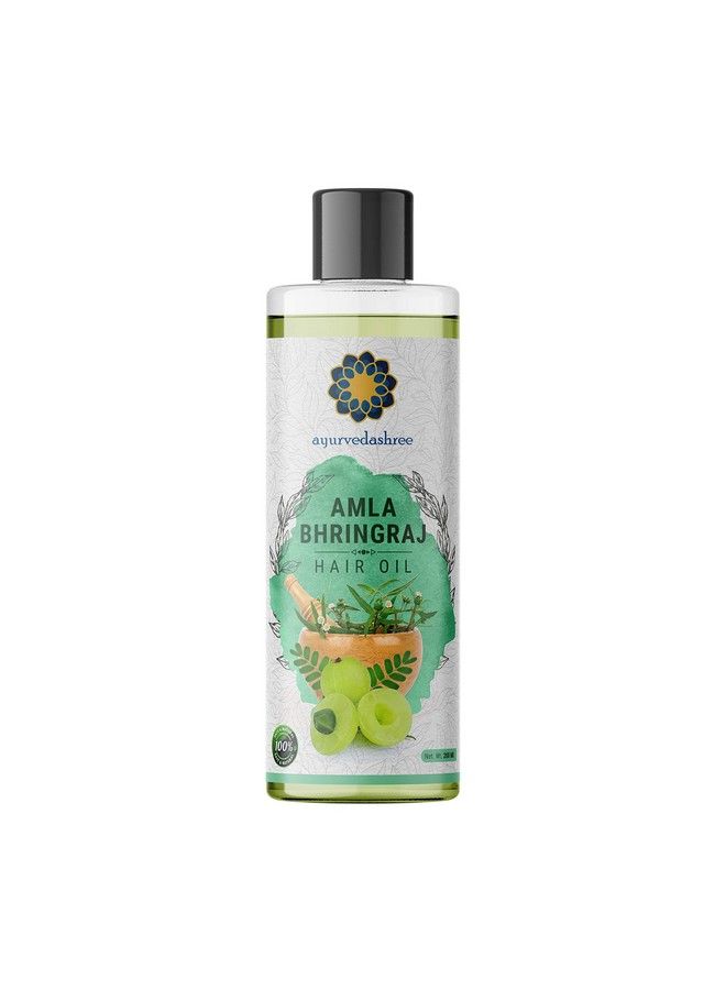 AYURVEDASHREE Amla Bhringraj Hair Oil 200 Ml With Amla Oil Brahmi Oil Methi Oil Shikakai Oil Neem Oil Henna Oil Pine Oil Clove Oil Eucalyptus Oil Citronella Oil - Image 1
