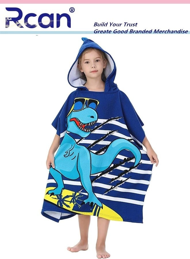 Rcan Kids Bath Towel Hooded Bath Towel Wrap Super Soft Kids Beach Towels Microfiber Hooded Baby Beach Towel Toddler Beach Towel for Girls and Boys Swimming Beach Holiday Water Playing - Image 1