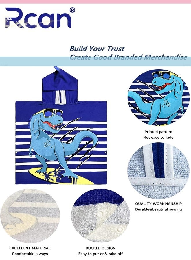 Rcan Kids Bath Towel Hooded Bath Towel Wrap Super Soft Kids Beach Towels Microfiber Hooded Baby Beach Towel Toddler Beach Towel for Girls and Boys Swimming Beach Holiday Water Playing - Image 2