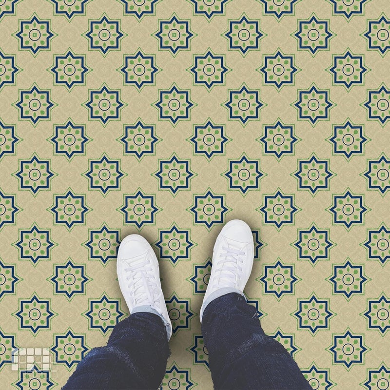 MOSAICOWALL Mosaicowall Self Adhesive Vinyl Floor Tile Floor Tiles for Bedrooms Living Room Easy Installaion FST009 12 Pcs 6 X 6 Inches  - Image 3