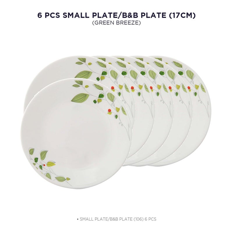 SKOODLE Corelle Corelle Asia Collection Green Breeze 17 cm Small Plate Pack of 6 - Image 3