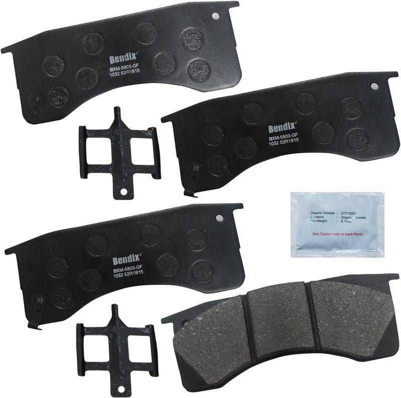 Bendix Fleet Metlok MKD1032FM Semi-Metallic Brake Pads for Select Models Blue Bird All American,Commercial Bus,SHL,TC,Vision School Bus,Chevrolet C60 Kodiak,C70,C4500,C5500,C6500,C7500,C8500 - Image 1
