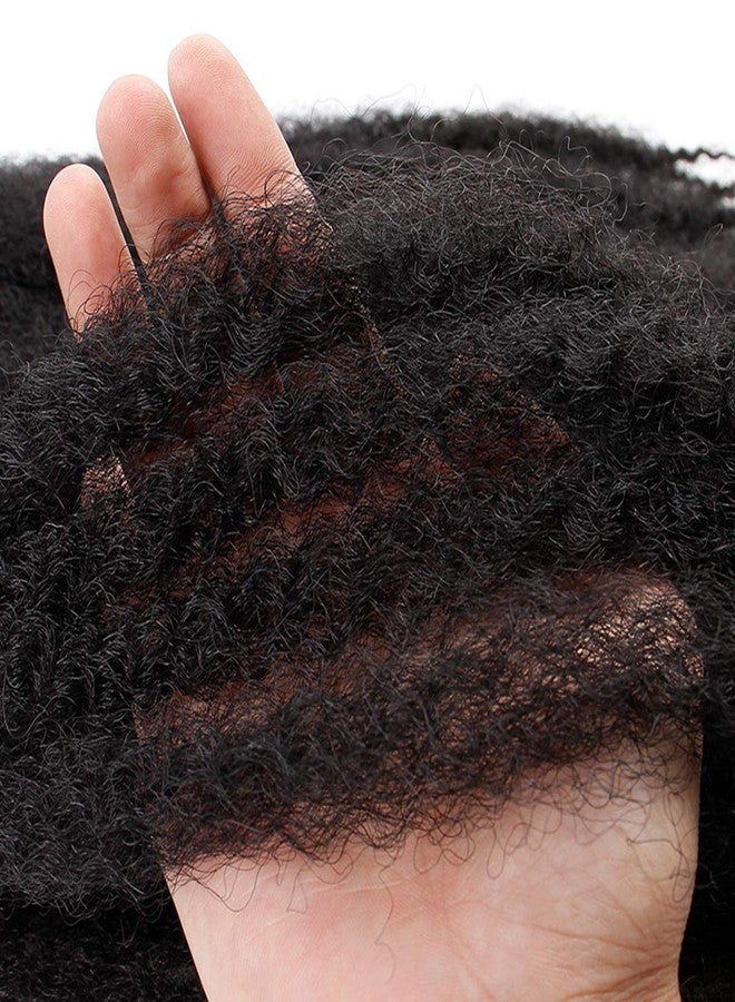 BAISAI 3 Packs Kinky Marley Braiding Hair for Twists 18 Inch Long Afro Kinky Marley Hair Twist for Butterfly Locs Crochet Braids Hair(1B#) - Image 4