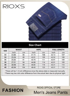 RIOXS Men's Jeans, Straight Fit Tapered Leg Pants,Casual Skinny Jean For Men,Classic Men Pants With Utility Pocket,Stretch Slim Fit Jeans,Light Wash Vintage Skinny Denim Trousers For Work Or Daily Wear  - Image 5