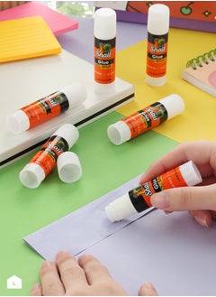 LAWAZIM Snail Glue Stick Set-6 Piece 8g- Non-toxic Washable Child-safe Quick-drying Multi-purpose Versatile Portable Compact Twist-up adhesive sticks for School Office Craft Art Stationery Paper and Cardboard  - Image 5