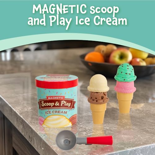 Popular Playthings مجموعة آيس كريم مغناطيسية من بلاي ثينغز - لعبة متجر الحلوى للأطفال 8 قطع - Image 5