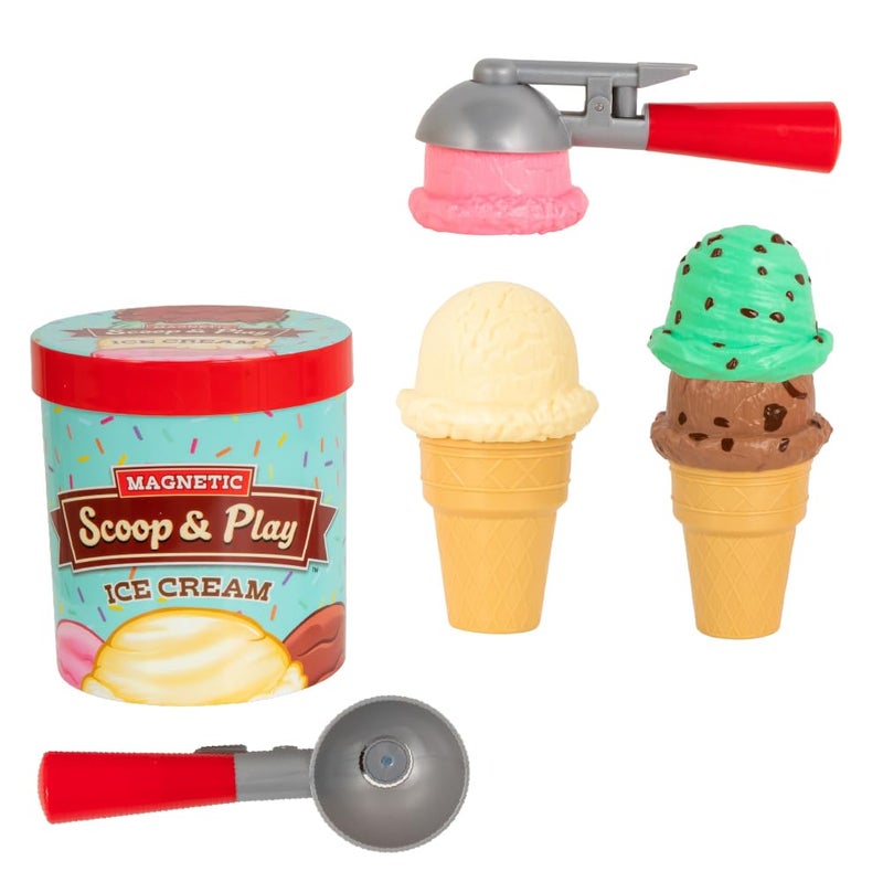 Popular Playthings مجموعة آيس كريم مغناطيسية من بلاي ثينغز - لعبة متجر الحلوى للأطفال 8 قطع - Image 3