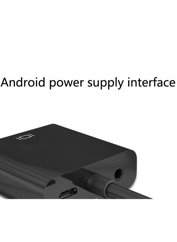 1080P Portable HDMI to VGA Adapter Converter Cable and USB Power 3.5mm Audio Cable - Image 3