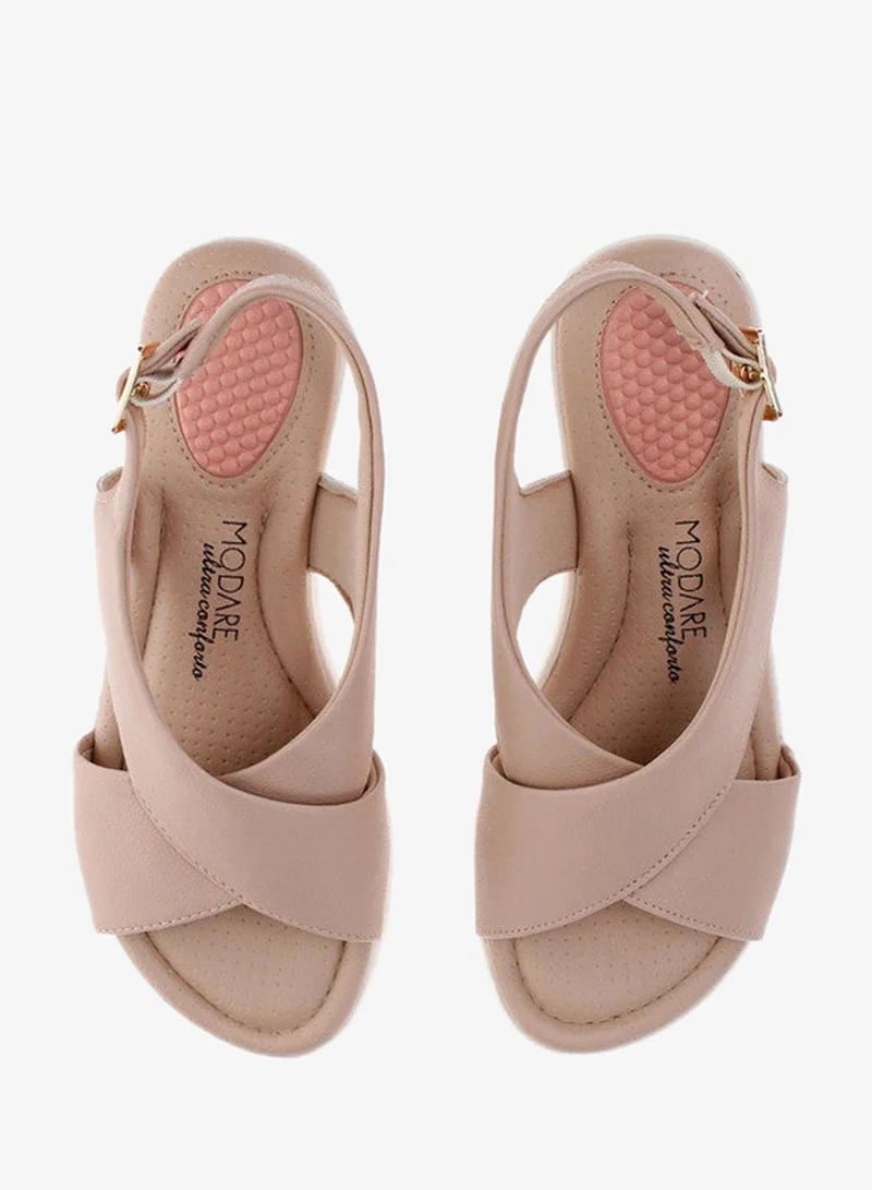 Modare Beige Sandals for Women with Back Strap – Stylish & Supportive sling Back Ladies Sandals for Women | Best Price UAE