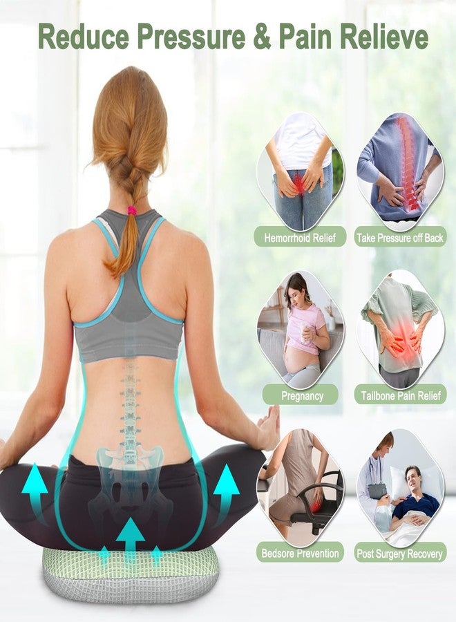 ECISZ وسادة لعلاج تقرحات الفراش، وسادة لعلاج البواسير، وسادة دائرية للجلوس لتخفيف آلام العصعص، وسادة لعلاج قرحة الضغط، وسادة لعلاج العصعص بعد الجراحة، ضمادات لعلاج تقرحات الضغط، وسادة طبية دائرية للجلوس - Image 2