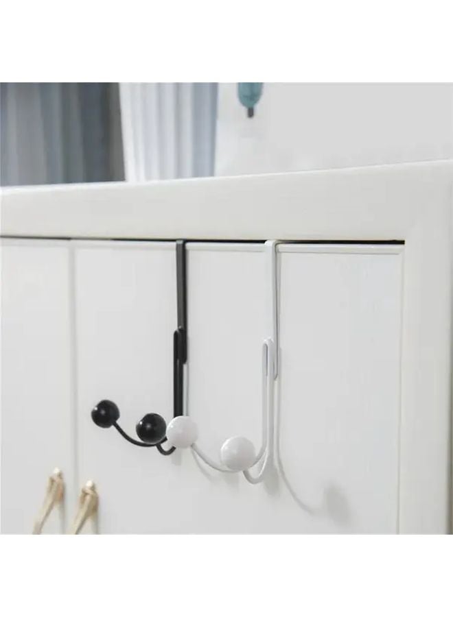 الخطافات البيضاء الثقيلة فوق الباب لا تحتاج إلى حفر، منظف يوفر المساحة - Image 3