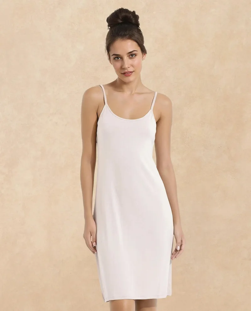 Rareism Rareism Women Slippy Beige Modal Fabric Solid Inner Wear