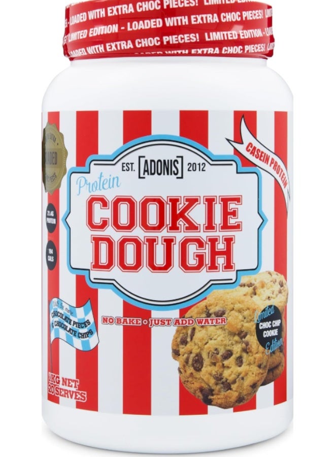 آدونیس أدونيس عجينة كوكي محشوة برقائق الشوكولاتة (Loaded Choc Chip Cookie Dough) | 1 كجم | حلوى عالية البروتين ومنخفضة الكربوهيدرات - Image 1