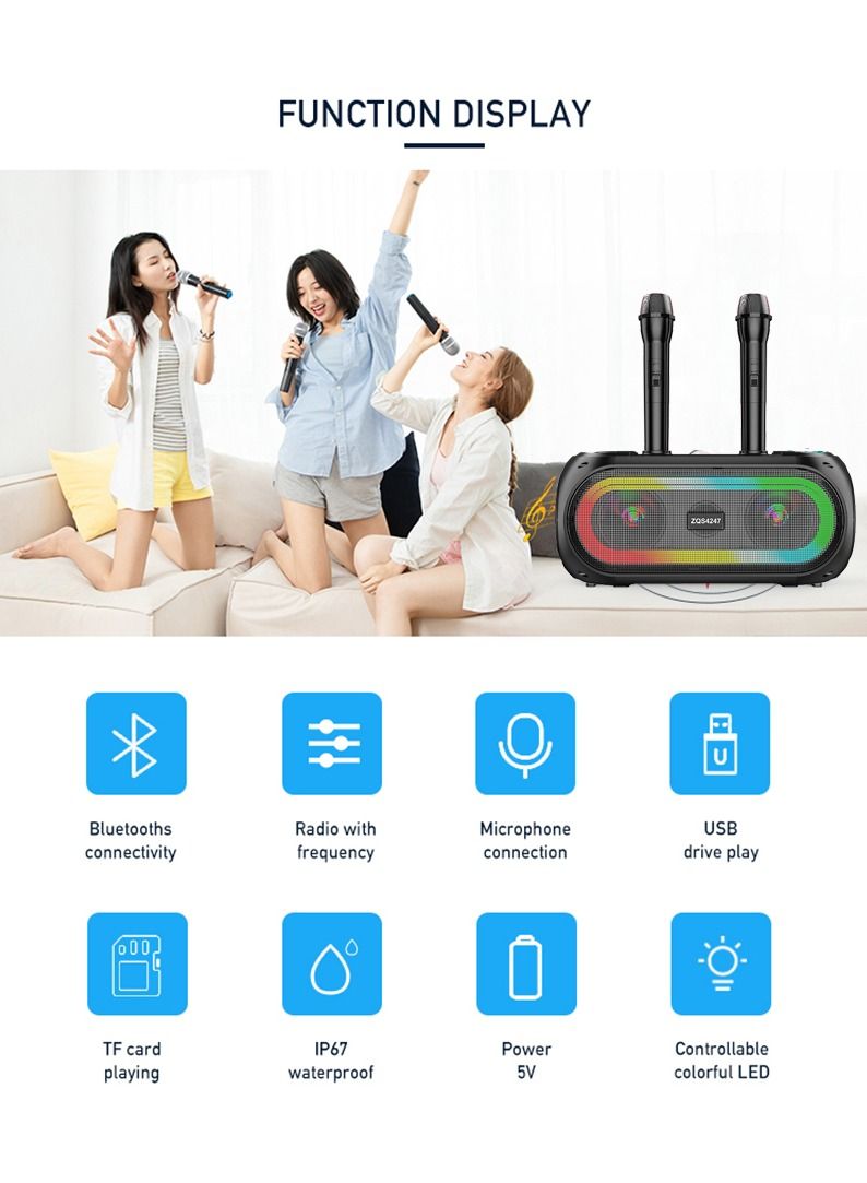 أم واي كيه مكبر صوت بلوتوث محمول ZQS4247 - Image 3
