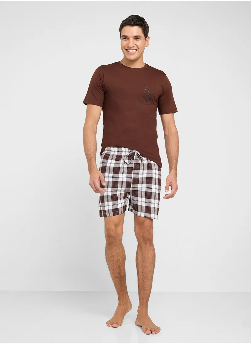 Seventy Five Nightwear T-Shirt & Shorts Sets