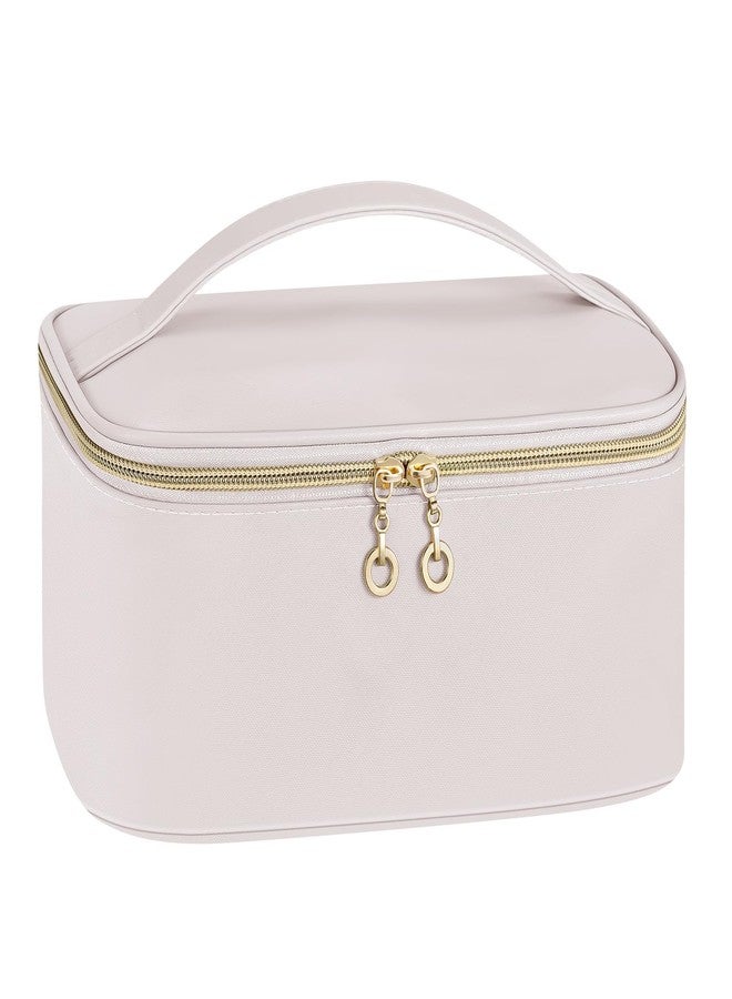 حقيبة مكياج للسفر من سينبوي، حقائب مستحضرات تجميل كبيرة السعة للنساء، حقيبة أدوات تجميل جلدية محمولة مقاومة للماء، حقيبة تنظيم مكياج مع فاصل ومقبض - Image 1