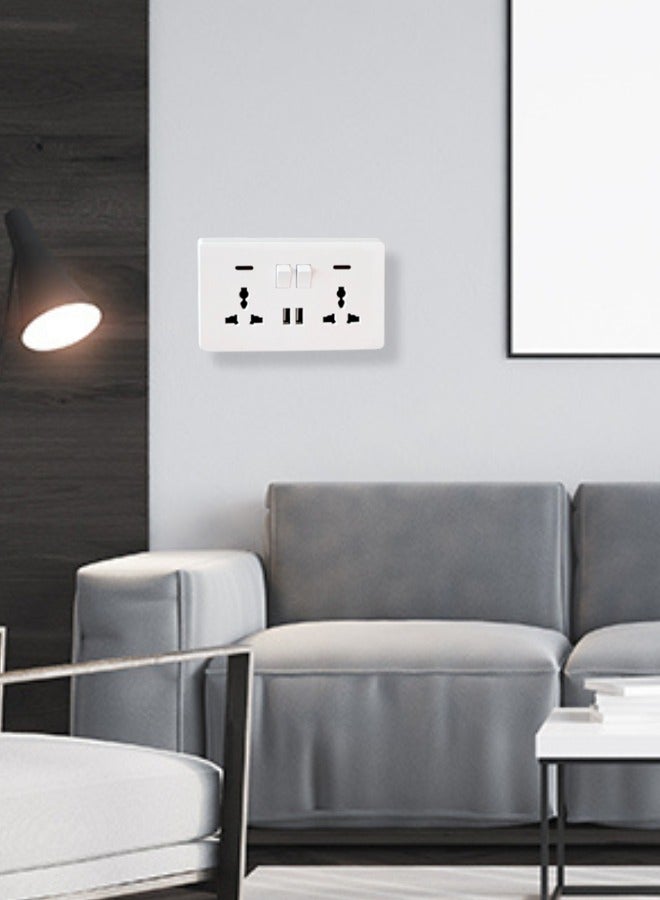 Target Dual USB Plug Wall Socket Dark White 9x6centimeter - Image 2