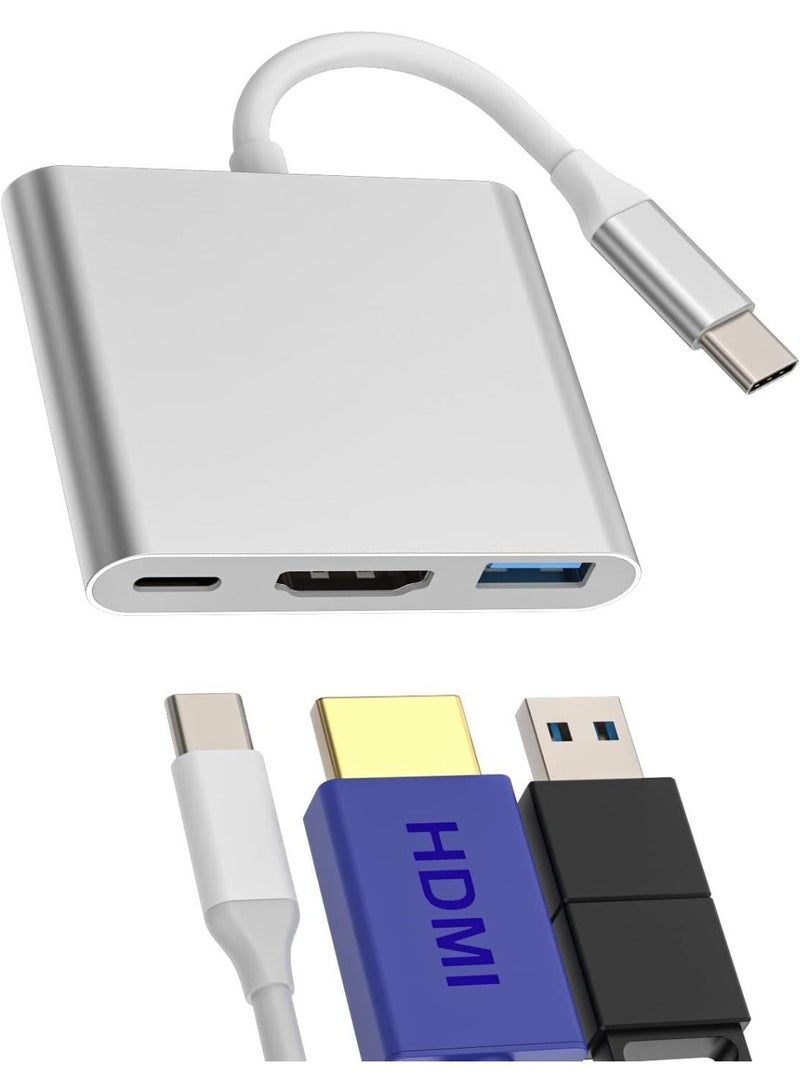 محول 3 في 1 من النوع C إلى HDMI مع مخرج 4K HDMI، محول USB C إلى Type-C (PD) / HDTV/USB 3.0 للهاتف المحمول. شاشة، كمبيوتر محمول - Image 1