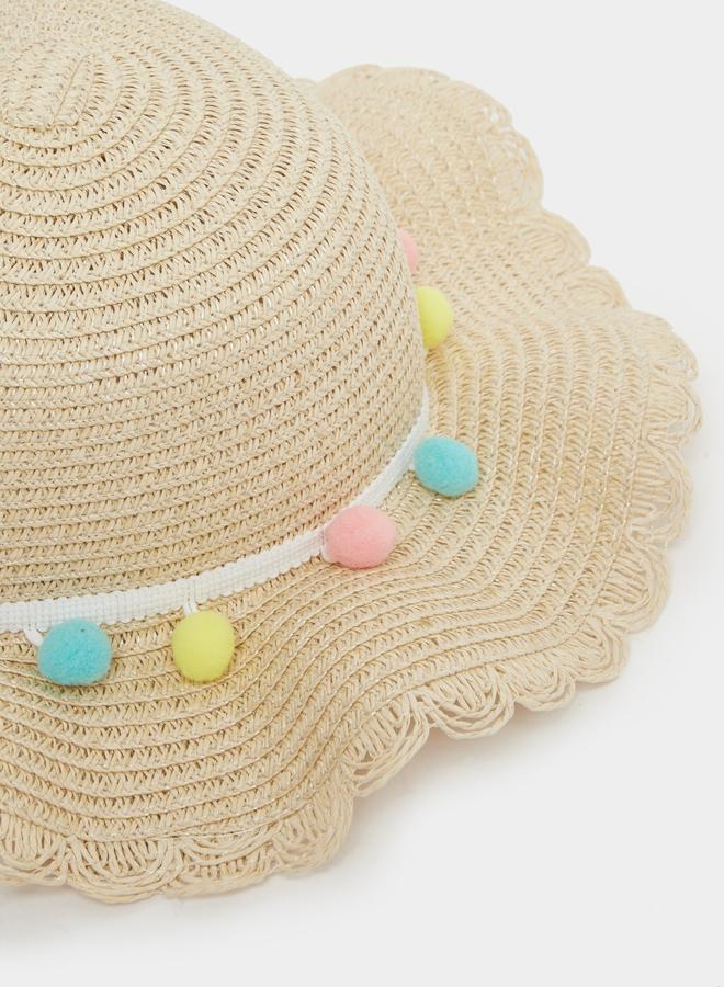 Styli Styli Flower Corsage Straw Hat  - Image 3