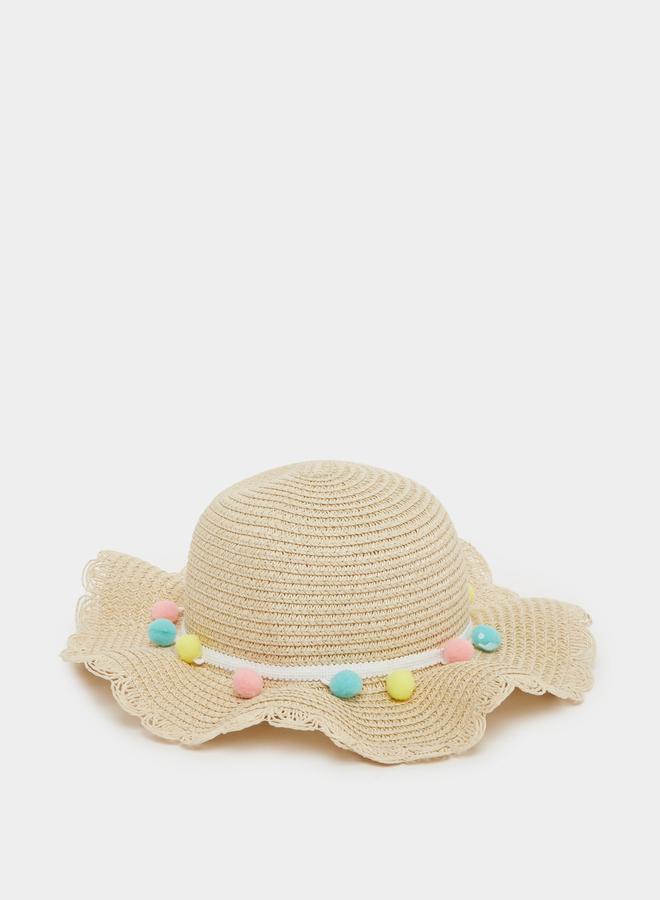 Styli Styli Flower Corsage Straw Hat  - Image 1