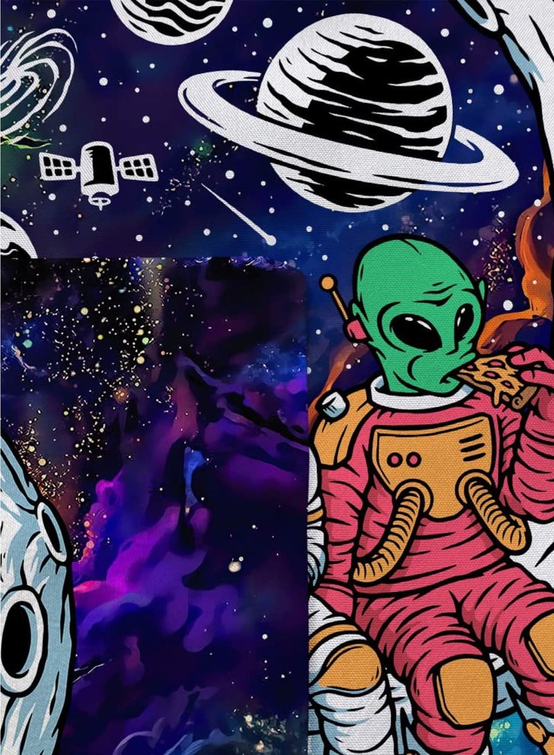 SOLARAE Trippy Astral Expedition Tapestry, Funny Space Astronaut Alien Tapestry for Men Guys Bedroom Psychedelic Space Adventure for Cosmic Decor, College Dorms, and Living Rooms - 150*130cm - Image 4