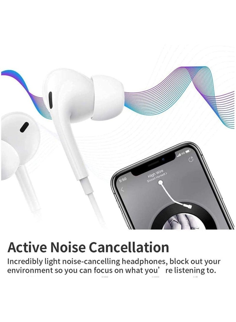 ELTRAZONE موصل سماعة الأذن السلكية (ميكروفون مدمج وتحكم في مستوى الصوت) سماعة رأس ستيريو داخل الأذن متوافقة مع آيفون 12/SE/11/XR/XS/X/7/Plus/8/Plus - Image 3