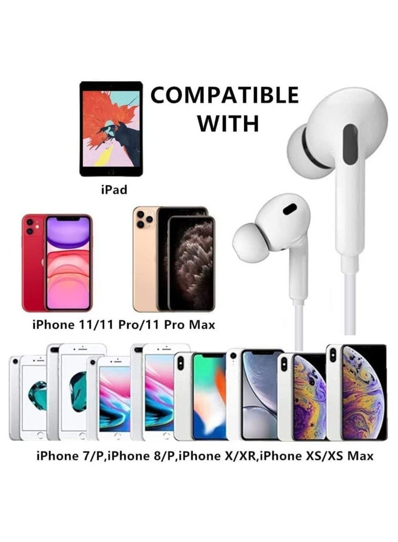 ELTRAZONE موصل سماعة الأذن السلكية (ميكروفون مدمج وتحكم في مستوى الصوت) سماعة رأس ستيريو داخل الأذن متوافقة مع آيفون 12/SE/11/XR/XS/X/7/Plus/8/Plus - Image 5