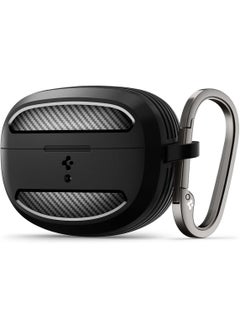 Rugged Armor for Bose Ultra Open Earbuds Case Cover (2024) with Carbon Fiber Accents - Matte Black