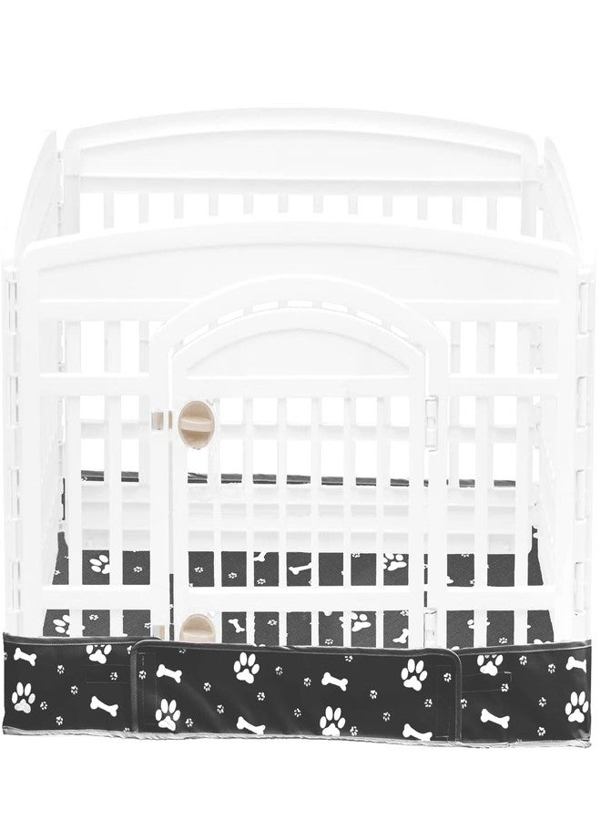 THINMUHAND Dog Playpen Mesh Bottom Pad Fits for 36 Inch 4 Panels Metal Exercise Pet Playpen, Dog Crate Pad Puppy Playpen Pad, Elastic Buckles Connections. -Black - Image 1