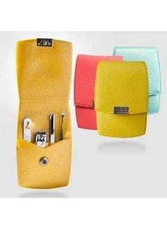 Three Seven (777) World No. 1, Three Seven 777 Travel Manicure Pedicure Grooming Kit Set (Total 4 PC, Model: TS-77VC),Mini Set(Green/Pink/Yellow),Personal Nail care, Stainless steel- Made in Korea, Since 1975 (Pink) 