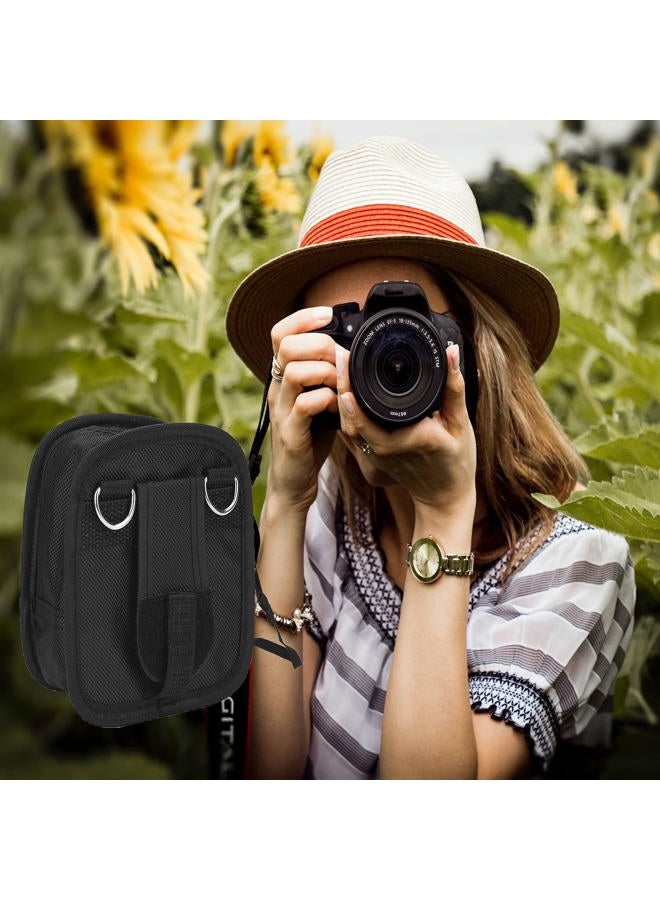 Serounder 9 in 1 Lens Filter Shoulder Bag,Portable 9 Slot Filter/Filter Bracket/Lens Adapter Ring Nylon Scratch-Resistance Fixed Carrying Photography Accessory Case Wallet Pouch with Detachable Strap - Image 3