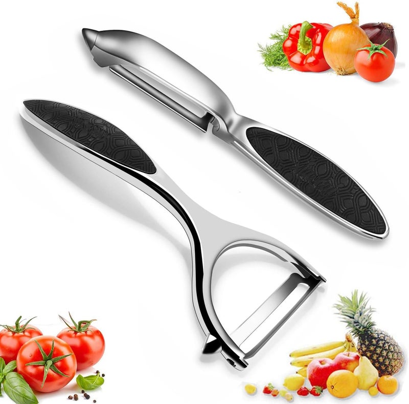 Fun Gift Potato Peelers Vegetable Peeler  Premium Stainless Steel YShaped Rotatable Multifunctional Apple Peeler Good Grip  Durable Peeling Tool for Kitchen Vegetables Fruits