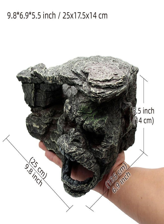 relaqcc Gecko Hide Shale Scape Step Ledge, Reptile Rock Basking Platform Cave Hideout Tank Accessories Decorations, Great for Reptiles, Amphibians, Leopard Gecko, Snake, Lizard, Frogs, Turtle - Image 2