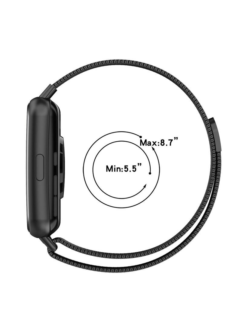 Straps Compatible with Huawei Fit 2 Magnetic Stainless Steel Watch Band for Men and Women,Silver  - Image 5