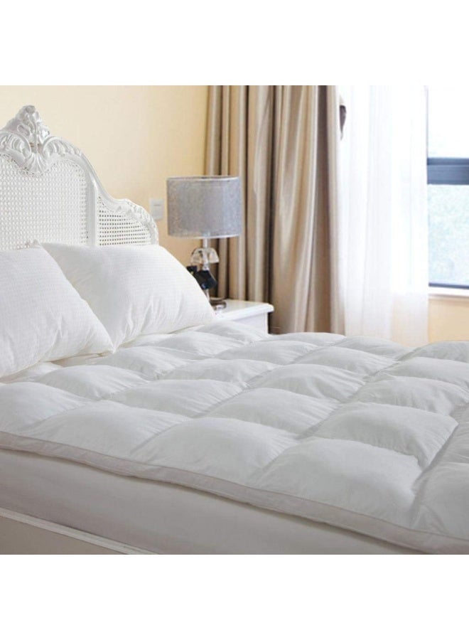 Extra Thick Mattress Topper King For Back Pain And Cloud Like Sleep Soft And Plush Mattress Pillow Top Bed Topper For Firm Mattress Cooling Overfilled 1400Gsm Mattress Pad Fit To 6 22 Mattress  - Image 1