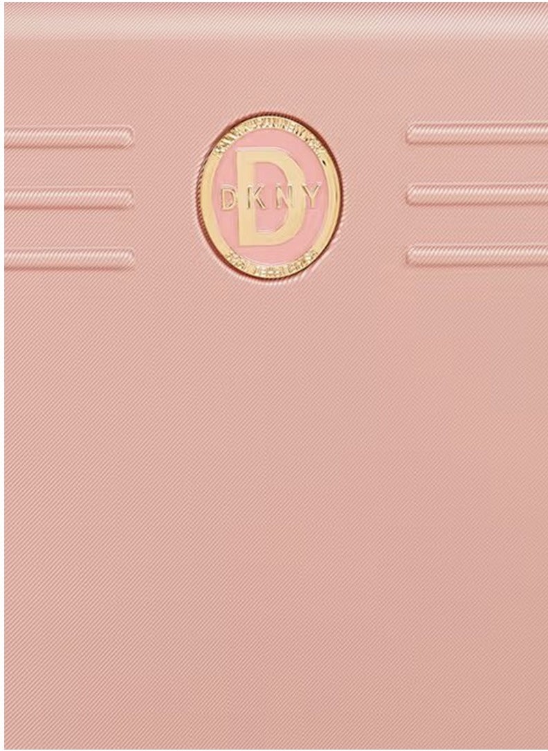 DKNY - Eclipse Hard Case Luggage Trolley For Unisex ABS Lightweight 4 Double Wheeled Suitcase With Built In TSA Type Lock DK Rose - Image 1