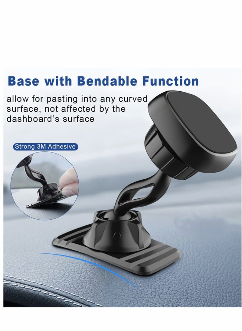 360° Adjustable Magnetic Car Phone Holder - Strong Grip for iPhone & Samsung - Dashboard Mount for Safe Driving - Image 4