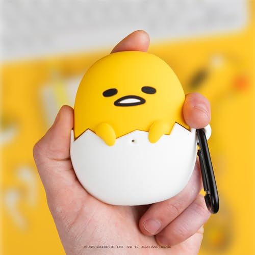 iFace x Sanrio Licensed Series [ Compatible with AirPods 1/2, Not for Pro] TPU Protective Cover [Carabiner Clip Included] [Wireless Charging Compatible] - Gudetama - Image 3