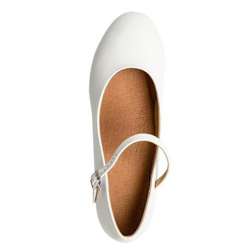 ARCLIBER Character Shoes for Women 1.55" Dance Heels for Ballroom Salsa Tango 9 White - Image 3
