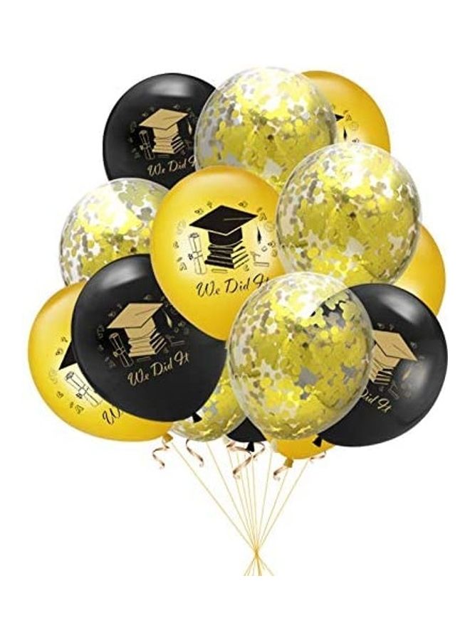 بارتي ويذ إيما طقم بالونات للتخرج مطبوع عليها عبارة Congrats - Image 2