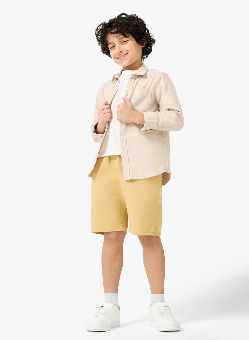 Pinata Beige Casual Short - Image 1