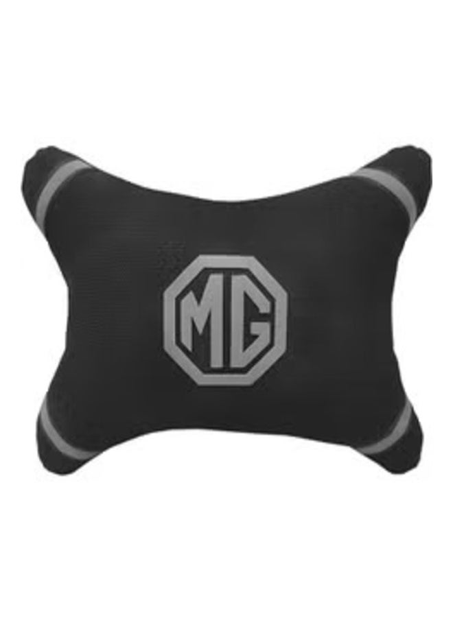 Generic Set Of 2 Fabric Comfortable Neck Pillow With Reflected MG Car Logo - Black White  - Image 2