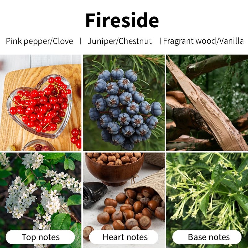 SVECKE Fireside Scented Candles, 7oz Soy Wax Candle, Long Lasting Aromatherapy Jar Candle for Home, Scented Long Burning Candle Gift for Women and Men - Image 3
