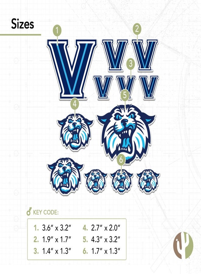 Desert Cactus Villanova University Sticker VU Wildcats Sticker Vinyl Decals Laptop Water Bottle Car Scrapbook Sheet T1 (Type 1-3) - Image 3
