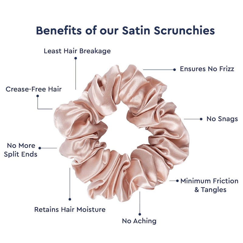 Generic Satin Scrunchies for Hair Soft Silk Elastic Hair Band Set Hair Ties Ponytail Holders for Women and Girls Color Assorted Pack of 12  - Image 2