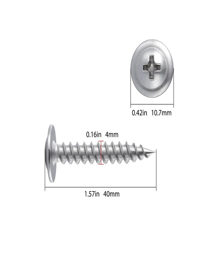 Wensilon (150pcs) #8×1-1/2" Phillips Cage Head Wood Screws Stainless Steel 410 Speed Metal Self Tapping - Image 2