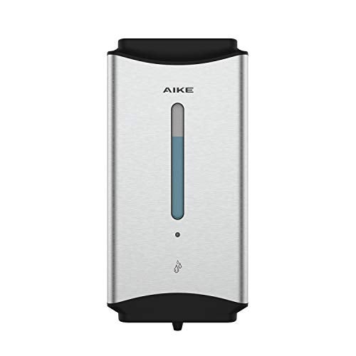 AIKE Automatic Soap Dispenser Commercial Wall Mounted Liquid Dispenser Brushed Stainless Steel Finish 1100ml Large Capacity - Image 1