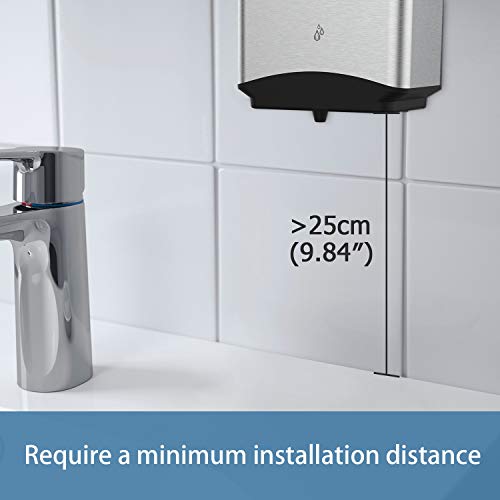 AIKE Automatic Soap Dispenser Commercial Wall Mounted Liquid Dispenser Brushed Stainless Steel Finish 1100ml Large Capacity - Image 4