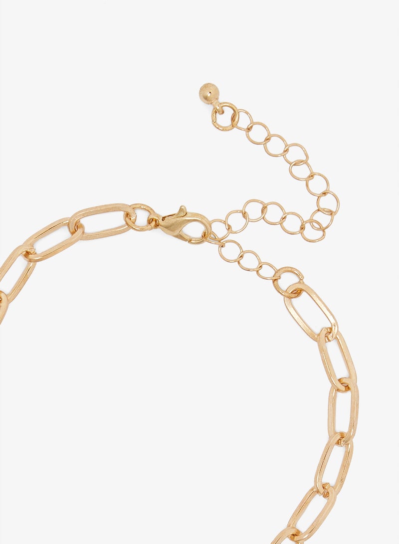 Ginger Multi Charm Chain Necklace - Image 3